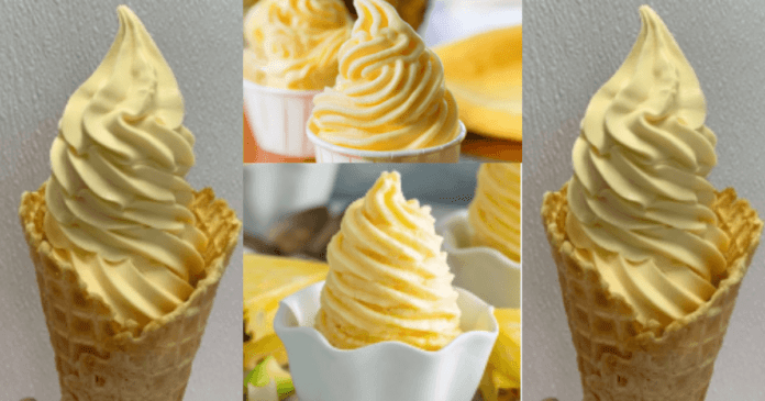 Pineapple Soft Serve Ice Cream