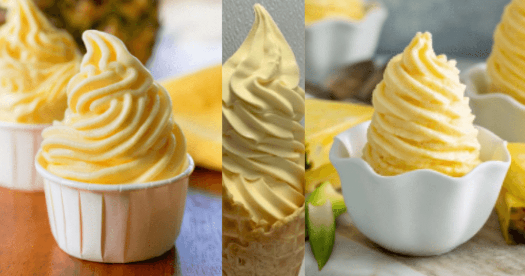 Pineapple Soft Serve Ice Cream 
