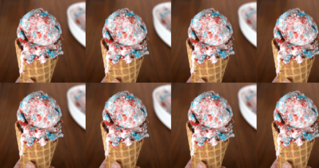 Red White And Blue Ice Cream 
