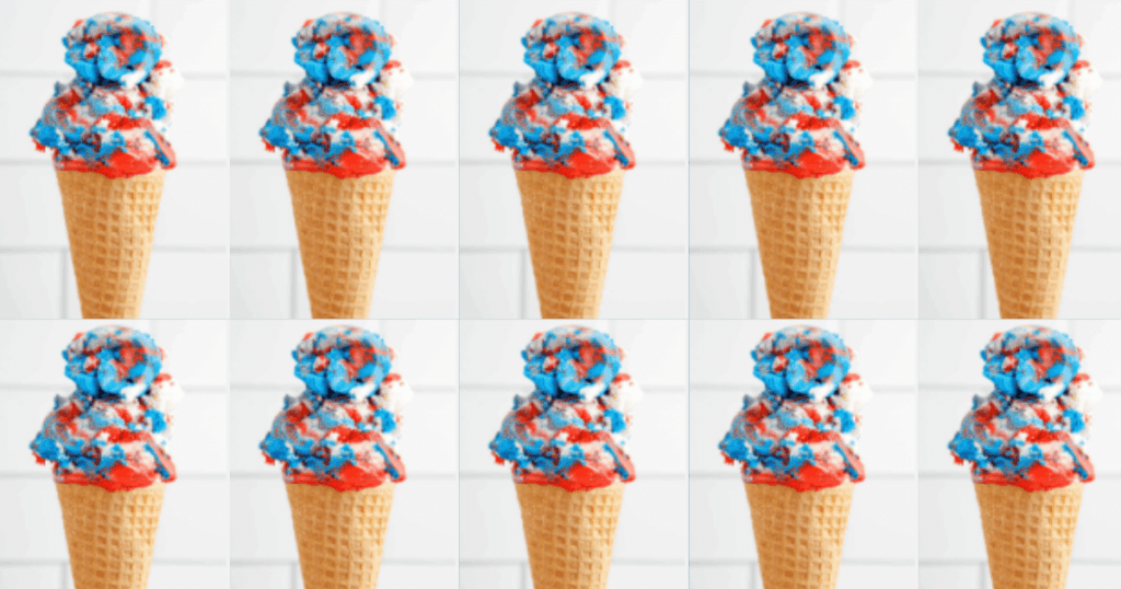 Red White And Blue Ice Cream 
